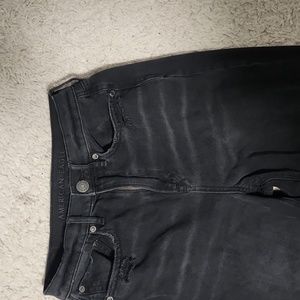 Highest Rise 90's Boyfriend Distressed Black Jeans